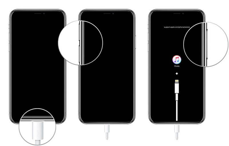 hold-Volumn-Down-key-of-iPhone8-until-Connect-To-iTunes-displayed