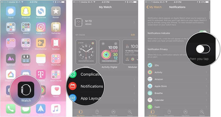 privacy-of-notification-in-apple-watch-application